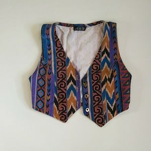 Vintage Aztec print vest